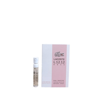 Lacoste L.12.12 Rose EDT 1.2 ml (ผลิต 11/2021) ของเเท้💯หัวสเปรย์ ไม่เต็มขวดแก้ว