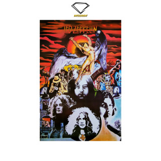 💎Intelligent | โปสเตอร์ Led Zeppelin | ขนาด 23.5x34.5 นิ้ว | x 1 แผ่น เลด เซพเพลิน โปสเตอร์วงดนตรี โปสเตอร์วง