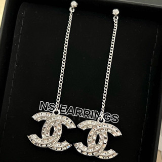 NS.EARRINGS | NS708H - ต่างหู CC Baguette Crystal