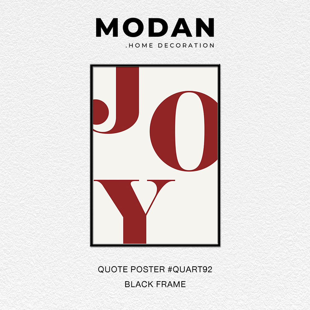 ⚡ พร้อมจำหน่าย ⚡ MODAN ภาพตกแต่งบ้านสไตล์โมเดิร์น QUOTE POSTER ART รหัส QUART92