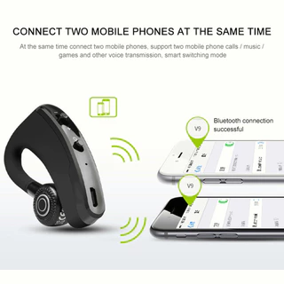 หูฟังบลูทูธ รุ่น TWS V9 บลูทูธ 5.2V หูฟังสเตอริโอแบบแขวนหูฟังแบบใส่ในหูขนาดเล็ก จอแสดงผลดิจิตอล หูฟังบลูทูธไร้สาย