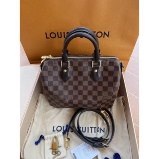 กระเป๋า​louis​ vuitton​speedy 25แท้​100​%ส่งฟรีมีของแถมused