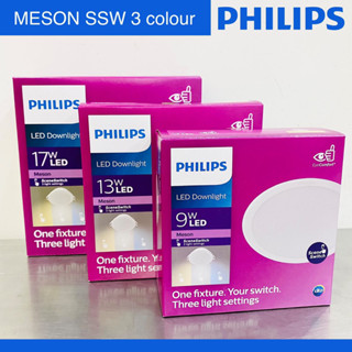 PHILIPS ดาวน์ไลท์ LED MESON SceneSwitch 3 colour 3 แสง ในโคมเดียว