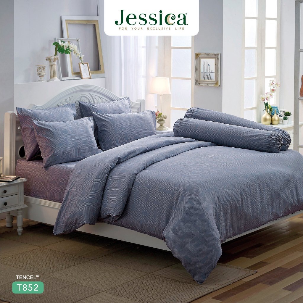 Jessica Tencel T852 ชุดเครื่องนอน ผ้าปูที่นอน ผ้าห่มนวม เจสสิก้า พิมพ์ลวดลายโดดเด่น ให้สัมผัสที่นุ่มลื่นดุจแพรไหม