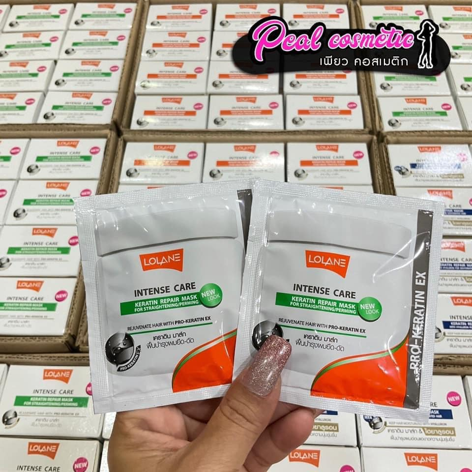 เพียวคอส LOLANE INTENSE CAREโลแลน อินเทนซ์ แคร์ เคราติน รีแพร์ มาส์ก 15g.(เลือกสูตร)(แบบซอง) ราคา ถูกที่สุด ดีลบีเคเค แกลเลอรีภาพที่ 3