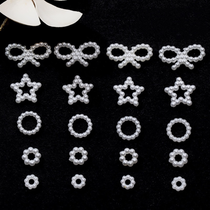 อะไหล่หัวใจมุก-มุกแบบต่างๆสำหรับตกแต่งเล็บ-ตกแต่งเคสหรืองาน DIY ต่างๆ100ชิ้น/แพค 🦄พร้อมส่งในไทย 🦄