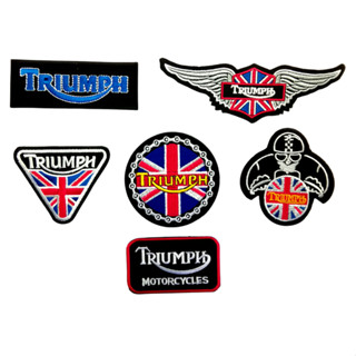 ตัวรีดติดเสื้อ Triumph อาร์มรีด อาร์มปัก ตกแต่งเสื้อผ้า หมวก กระเป๋า แจ๊คเก็ตยีนส์ Hipster Embroidered Iron On Sew on