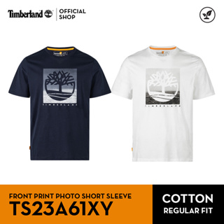 Timberland Mens Front Print Photo Short Sleeve T-Shirt เสื้อยืด (TS23A61XY)