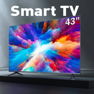 ทีวี 43นิ้ว Smart TV 4K LED โทรทัศน์ ทีวีจอแบน สมาร์ททีวี ระบบ Android  ทีวีดิจิตอล  รับประกัน 5 ปี