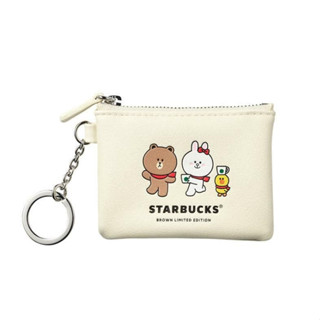 🎀【Pre-order】 2021 แก้วสตาร์บัคส์เกาหลี Starbucks Korea x LINE Friends Key Chain Pouch