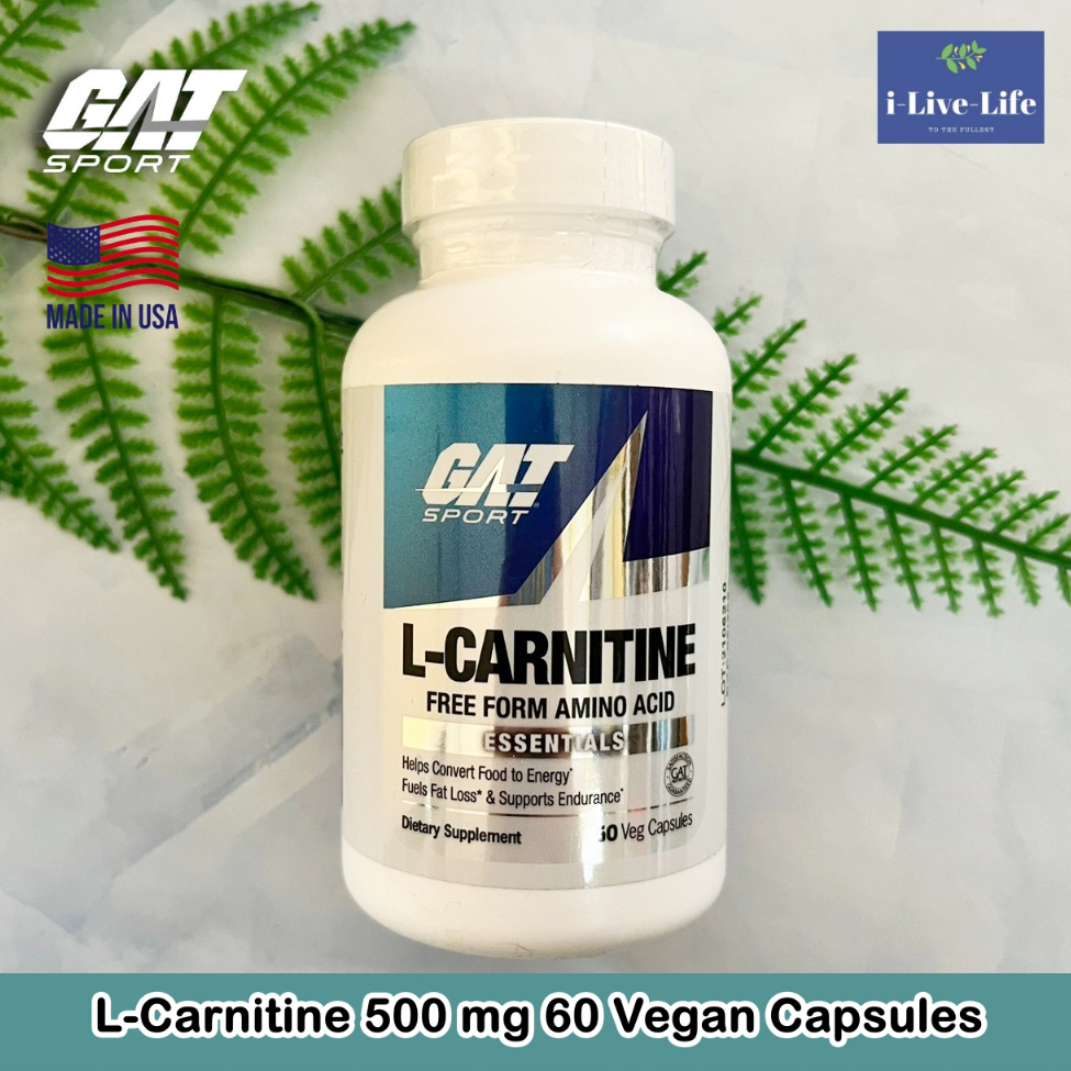 แอล-คาร์นิทีน L-Carnitine 500 mg 60 Vegan Capsules - GAT SPORT