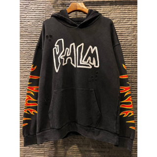 PALM ANGELS FLAME SWEATSHIRT เสื้อสเวตเตอร์กันหนาวแขนยาว แบรนด์ปาล์มแองเจิล