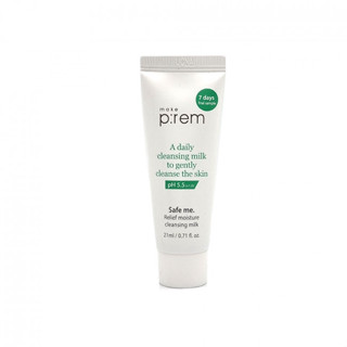 Make P:rem Cleansing Milk 21ml / Safe Me Relief Moisture Cleansing Foam 20ml