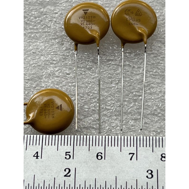 VY2103M63Y5US63V7  Ceramic Suppression Capacitor 0.01UF  10000PF  440Vac  300Vac Radial Leaded.สินค้