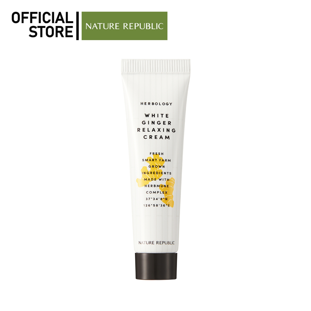 NATURE REPUBLIC HERBOLOGY WHITE GINGER RELAXING CREAM (70ml) ครีมบำรุงผิวกาย คลายความตึงเครียด