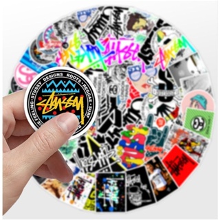 Stussy Series สติ๊กเกอร์ 50Pcs/Set Waterproof DIY Fashion Doodle Decals