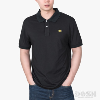 DOSH MENS POLO SHIRTS BATMAN เสื้อโปโล สีดำ ผู้ชาย XS-XXL 9DBMP5001-BL