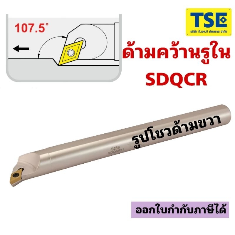 ด้ามมีดกลึงคว้านรูในS..SDUCR..เม็ดDCMT0702../DCGT11T3..