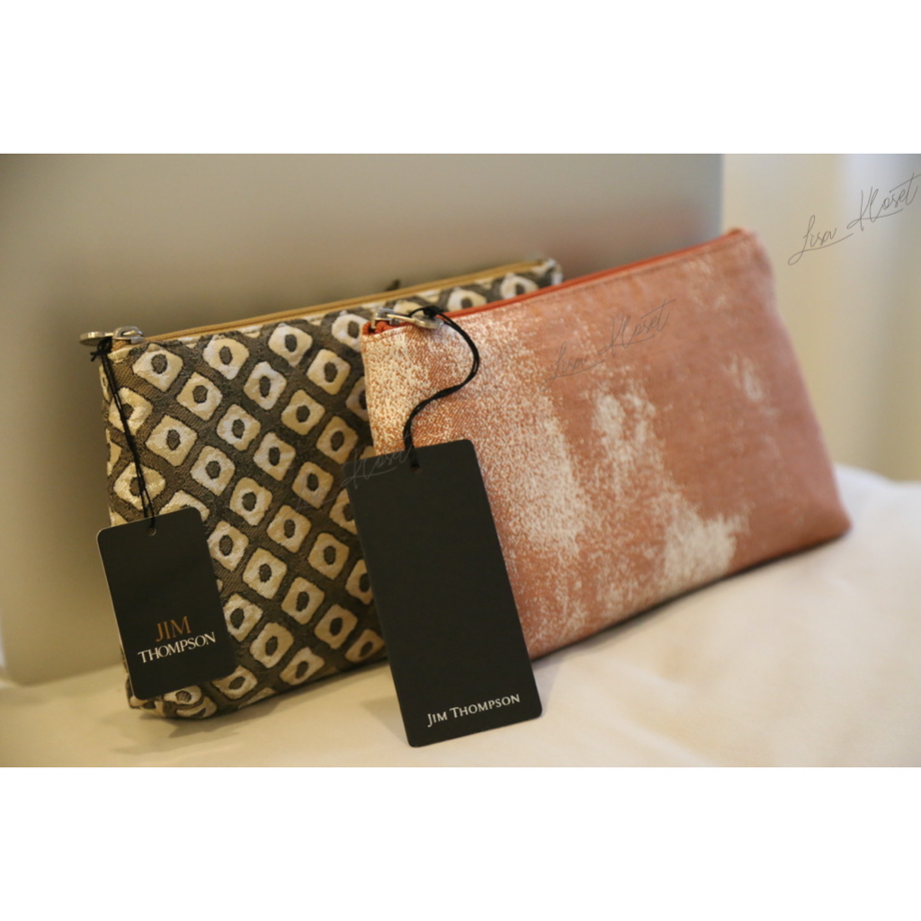 [พร้อมส่ง ของใหม่ แท้] NEW Jim Thompson กระเป๋าเครื่องสำอางค์ กระเป๋าผ้า Cosmetic Bag จิมทอมป์สัน