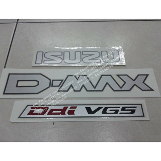 สติ๊กเกอร์แบบดั้งเดิม คำว่า ISUZU D-MAX Ddi VGS ติดท้ายรถ ISUZU All New DMAX sticker ติดรถ แต่งรถ อีซูซุ สวย งานดี หายาก