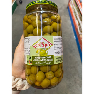 Whole Green Olives In Brine ( Crespo Brand ) 907 G. มะกอกเขียว ทั้งผลในน้ำเกลือ ( ตรา ครีสโป )