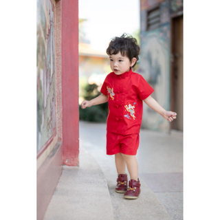 No.2  🐇  Year of Rabbit Boy Top+ Pants  (RED)🐇#ชุดตรุษจีน#Kidsociety Wear#เสื้อลูกชาย