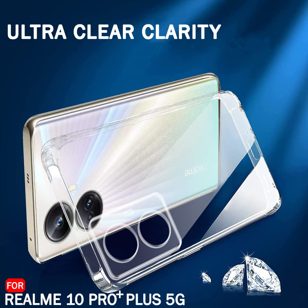 เคสใสนิ่ม  Realme 10 pro 5G/ Realme 10 pro plus 5G เคสใส กันกระแทกขอบมุม รุ่นกันเลนส์กล้อง