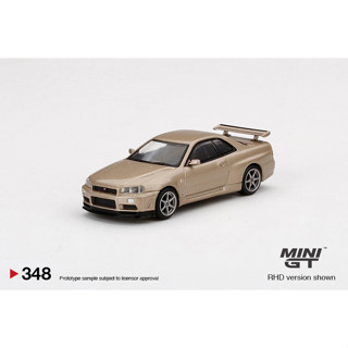 MINI GT 1/64 No.348 Nissan Skyline GT-R (R34) M-Spec Silica Breath RHD MGT00348-R