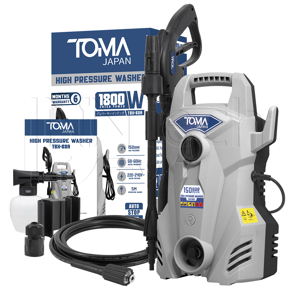 TOMA JAPAN เครื่องฉีดน้ำแรงดันสูง 150 บาร์ 1800 วัตต์ High Pressure Washer เครื่องฉีดน้ำ รุ่น TBX-88A - รูปที่ 6