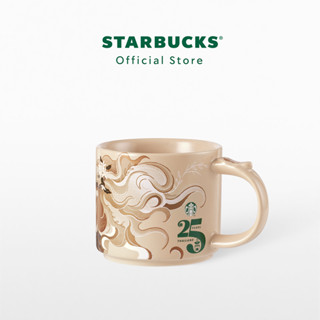 Starbucks 25TH Anniversary Beige Siren 12oz. แก้วน้ำสตาร์บัคส์เซรามิก ขนาด 12ออนซ์ A9001265