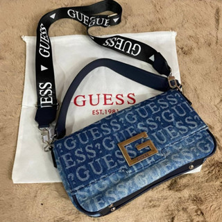 GUESS Brightside Debossed Logo Shoulder Bag Code:B9D220166 แบรนด์แท้ 100% งาน Outlet