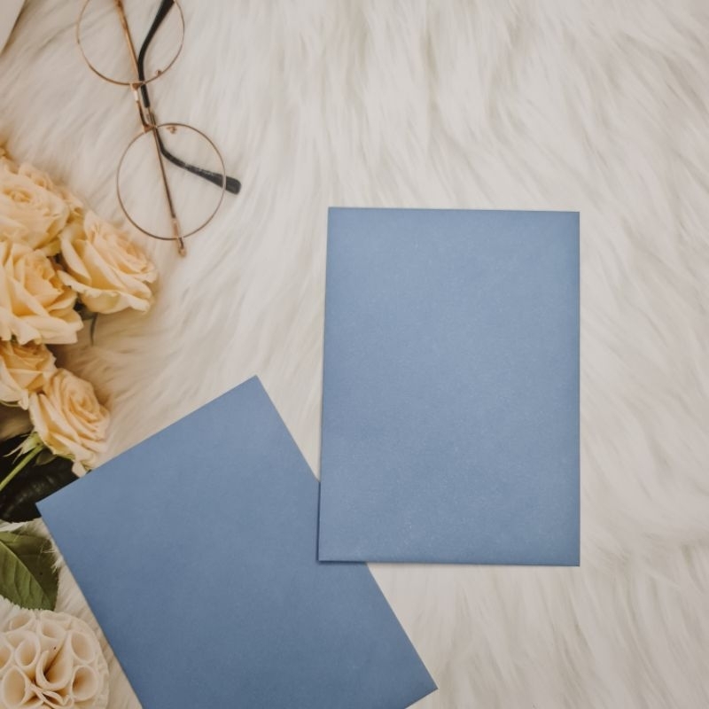 ซองยุโรปสีฟ้าครามงานแต่ง เกรดเอ ใส่การ์ด 5×7 นิ้วได้พอดี (50ใบต่อแพ็ค) - รูปที่ 5