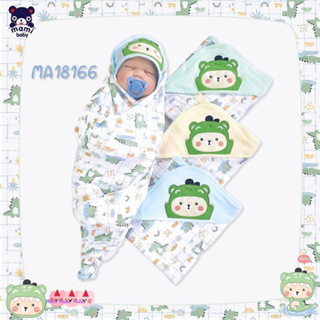ลายใหม่ๆ น่ารักๆ Mami Baby ผ้าห่อตัวเด็ก เนื้อผ้า Super Soft cotton ขนาด 30*30นิ้ว  ผืนใหญ่ ใช้เป็นผ้าห่ม ผ้าห่อตัว