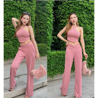 🌹 The Rosie set 🌹 ชุดเซ็ท 2 ชิ้นสุดคุ้ม 🌹 เสื้อไขว้หลัง + กางเกงเก๋ๆไปเล๊ยยยย 🌹🔥