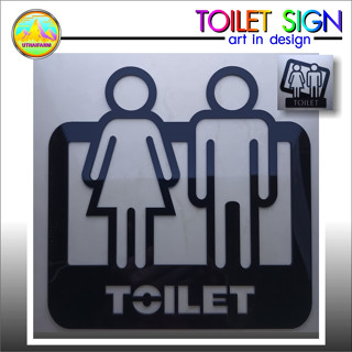 ป้ายห้องน้ำ อะครีลิคเลเซอร์ TOILET/WOMAN/MAN ( M-ONE DESIGN NO.504-505)