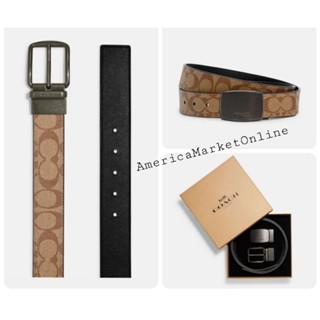 เข็มขัดกลับด้าน COACH/ BOXED HARNESS PLAQUE REVERSIBLE BELT (COACH F22540)