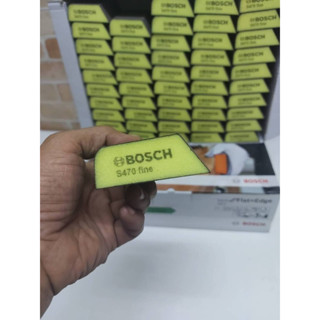 Bosch ฟองน้ำขัดโค้ง ฟองน้ำ กระดาษทราย กระดาษทรายฟองน้ำ(กล่องละ50ก้อน) สีเหลือง เบอร์240- 320