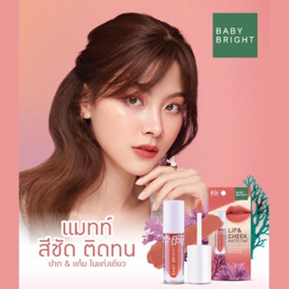 ลิปใบเฟิร์น ลิปแอนด์ชิคแมทท์ทินท์ Baby bright lip&amp;cheek Mattetint