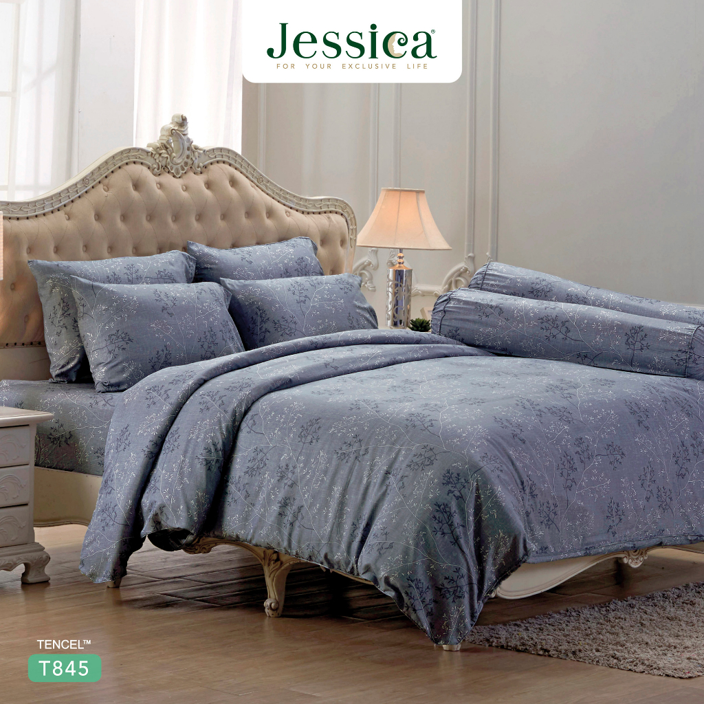 Jessica Tencel T845 ชุดเครื่องนอน ผ้าปูที่นอน ผ้าห่มนวม เจสสิก้า พิมพ์ลวดลายโดดเด่น ให้สัมผัสที่นุ่มลื่นดุจแพรไหม