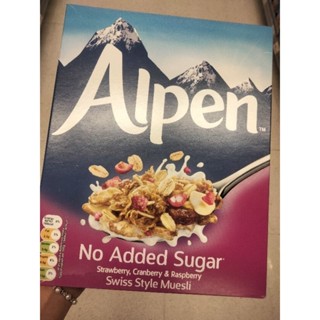 Alpen Blueberry Cherry and Almond Muesli มูสลี่ไม่เติมน้ำตาล ผสม ผลไม้ 560g.