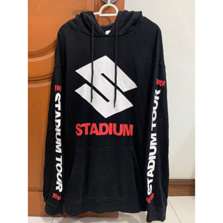 เสื้อกันหนาว สเวตเตอร์ฮู้ดแบรนด์ H&amp;M X Bieber Stadium Tour (มือสอง)