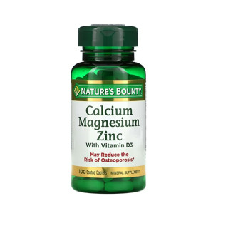 Natures Bounty Calcium Magnesium Zinc with Vitamin D3 100 Coated Caplets