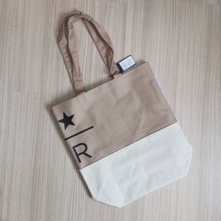 พร้อมส่ง Starbuck Reserve Beige Ecobag กระเป๋าสะพายข้างสตาร์บัค สีครีมน้ำตาล 🤍🤎