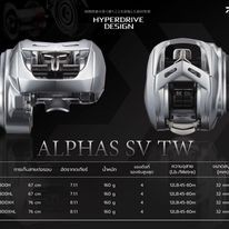 รอกเบสทรงหยดน้ำ ไดว่าALPHAS SV TW รุ่นใหม่ล่าสุด 2021 ของแท้ 100 % (พร้อมบัตรรับประกัน)