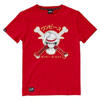 Dextreme เสื้อวันพีซ (DOP-1676) One piece ลาย ลูฟี่ Luffy มี สีแดง สีดำ และ สีขาว