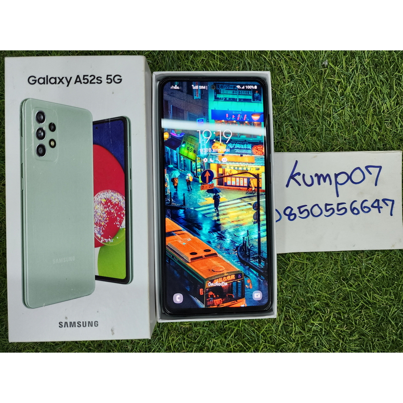 ขาย Samsung Galaxy A52s 5G RAM 8 ROM 128 สีเขียว Awesome Mint มือ2 สภาพสวย มีประกัน 7900 บาท ครับ