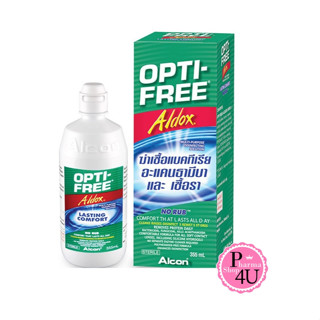 Alcon Opti-Free Aldox อัลคอน น้ำยาล้าง คอนแทคเลนส์ น้ำยาแช่คอนแทคเลนส์ ขจัดคราบโปรตีน ขนาด 355 ml. #3213