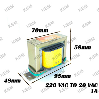 Transformer หม้อแปลงไฟฟ้า Input 220VAC Output 20VAC 22VAC 22-0-22VAC 24VAC 24-0-24VAC 27VAC 27-0-27VAC 1A