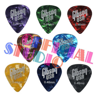 ปิ๊กกีตาร์ Gibson สีสวยๆ (เลือกสีและความหนาได้)