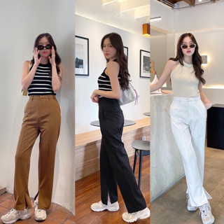 Everyday pants🤍🤎🖤(S,M:430฿ฟรีส่ง) กางเกงมาใหม่แบบเรียบๆง่ายๆ ที่ใส่ได้ทุกวันค่าทุกคน ตัวนี้ทรงสวยมาก tshop